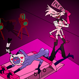 bdsm bondage bound butt_slap cuff_(restraint) duo male restraints slap spanking spanking_paddle sketchytheweasel hazbin_hotel hellaverse angel_dust valentino_(hazbin_hotel) animal_humanoid arachnid arachnid_humanoid arthropod arthropod_humanoid demon demon_humanoid humanoid insect insect_humanoid lepidopteran lepidopteran_humanoid moth_humanoid spider_humanoid absurd_res hi_res