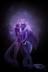 anthro anthrofied blue_hair breast_squish breasts breasts_frottage crescent_moon duo eyes_closed feathered_wings feathers female female/female fur galaxy hair holding_wrist horn kiss_on_lips kissing long_hair moon multicolored_hair nipples purple_body purple_fur purple_hair romantic romantic_ambiance romantic_couple short_hair side_boob squish star tail two_tone_hair wings cosmicunicorn friendship_is_magic hasbro my_little_pony mythology princess_luna_(mlp) twilight_sparkle_(mlp) equid equine mammal mythological_creature mythological_equine unicorn winged_unicorn 2011 2:3 cool_colors signature