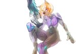 absurd_res anthro armor bodysuit clothed clothing deer eye_contact female fully_clothed gun hi_res looking_at_another looking_at_viewer mammal medic planetside_2 ranged_weapon shockwave98 sitting skinsuit solo tight_clothing viira_lehtola weapon
