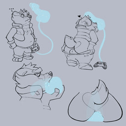 anal anal_masturbation anthro backsack balls belly biped bottomwear bulge butt clothing controller ellipsis game_controller genitals male masturbation navel pants slightly_chubby solo standing pinnipip bradley_the_badger_(game) bradley_(bradley_the_badger) badger mammal mustelid musteline 1:1 2025
