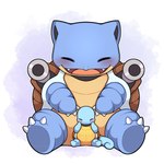 1:1 2023 :3 ambiguous_gender big_head black_ears blastoise blue_background blue_body blue_ears blue_nose blue_skin blue_tail blush claws curled_tail detailed duo eyes_closed fangs feet feral generation_1_pokemon gun hand_on_face hand_on_head happy hi_res long_tail multicolored_body multicolored_ears multicolored_skin nintendo on_ground open_mouth pink_tongue pokemon pokemon_(species) ranged_weapon scalie seviyummy shadow sharp_teeth shell shoulder_cannon simple_background sitting size_difference smile squirtle tail teeth thick_thighs toe_claws tongue watermark weapon white_background yellow_body yellow_skin