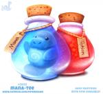 ambiguous_gender black_eyes bottle container cork feral humor potion pun simple_background solo text white_background piper_thibodeau mammal manatee marine sirenian digital_media_(artwork) digital_painting_(artwork) english_text url