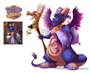 anthro beard belly blue_body clothing collar elderly facial_hair feathered_wings feathers footwear gem gold_(metal) gold_collar jeweled_scepter lamp lantern logo male metal_collar overweight pillow redesign shoes simple_background sleeping_cap sleepwear slippers solo staff standing white_background wings imotepnicholas activision mythology spyro:_a_hero's_tale spyro_the_dragon tomas_(spyro_a_hero's_tail) dragon mythological_creature mythological_scalie scalie digital_media_(artwork) hi_res official_art watermark