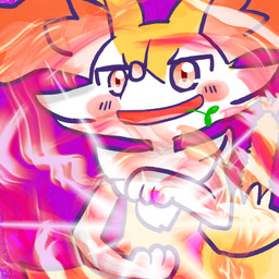 ambiguous_anthro ambiguous_gender anthro biped blush blush_stickers food front_view looking_at_viewer object_in_tail open_mouth open_smile shrimp_(food) simple_background smile snout solo standing tail annyui0611 nintendo pokemon braixen canid generation_6_pokemon mammal pokemon_(species) 1:1 2025 digital_drawing_(artwork) digital_media_(artwork) half-length_portrait hi_res japanese_description portrait translated_description