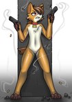 anthro collar cornered fur gun gun_smoke hair handgun holding_gun holding_object holding_ranged_weapon holding_weapon male nude pistol pistols ranged_weapon rubble shell_(projectile) simple_background smoke solo standing tail teeth weapon scottchiiii scott_(corgipudding) canid canine canis domestic_dog herding_dog mammal pastoral_dog welsh_corgi digital_media_(artwork) hi_res