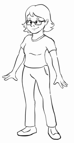 anthro bottomwear breasts clothed clothing eyewear female fully_clothed glasses hair human_to_anthro motion_lines nude open_mouth pants shirt short_hair shrinking simple_background size_transformation smear_frame smile solo species_transformation standing surprised topwear transformation uneven_eyes white_background wide_hips subakitsu nintendo nintendo_switch switch_dog canid human mammal 2017 2d_animation animated black_and_white monochrome