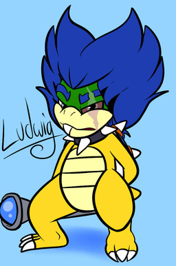 heterochromia looking_at_viewer male solo renee-moonveil mario_bros nintendo koopaling ludwig_von_koopa koopa scalie 2015