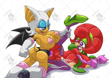 anal anthro armwear balls big_breasts bodily_fluids boots breasts butt clothing cum cum_while_penetrated dominant dominant_female duo ejaculation elbow_gloves eyeshadow female footwear fur garter_belt garter_straps genital_fluids genitals gloves green_eyes gynomorph gynomorph/female handwear heart_eyes heart_symbol high_heels intersex intersex/female kneeling legwear licking licking_lips lipstick makeup membrane_(anatomy) membranous_wings nipples on_sides penetration penis pink_nipples purple_eyes raised_leg red_body saliva sex shoes simple_background strapon submissive submissive_gynomorph submissive_intersex sweat tail tan_body tan_nipples thigh_highs tongue tongue_out white_background white_body white_fur wings sourpusscheers_(artist) sega sonic_the_hedgehog_(series) knuckles_the_echidna rouge_the_bat bat echidna honduran_white_bat leaf-nosed_bat mammal microbat monotreme yangochiropteran watermark