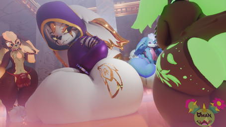 anthro ass_to_ass balls between_butts big_balls big_butt butt butt_crush butt_focus butt_smother facesitting female genitals group machine male male/female sitting sitting_on_another smothering teasing_with_butt thick_thighs wide_hipped_male wide_hips omananimations apple_(plushyafton) kiwi_(plushyafton) orisa_(omananimations) android hobkin humanoid robot robot_humanoid 16:9 3d_(artwork) absurd_res digital_media_(artwork) hi_res widescreen