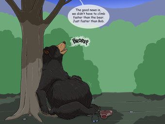 abdominal_bulge ambiguous_gender belly big_belly black_body black_fur burping claws clothing eyes_closed eyewear feral footwear fur glasses hand_on_belly motion_lines offscreen_character open_mouth outside shoes short_tail sitting solo tail teeth text vore strega bear black_bear mammal ursine 2025 english_text hi_res