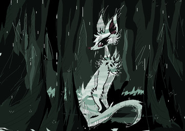 ambiguous_gender blue_body blue_fur detailed_background feral fur looking_aside outside plant solo tail teal_body teal_fur teal_tail naircat felid feline mammal 2017 digital_drawing_(artwork) digital_media_(artwork) microsoft_paint_(artwork)