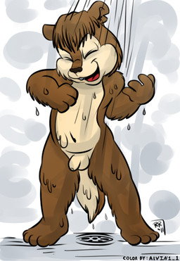 air_guitar anthro balls bathing brown_body brown_fur feet flaccid foreskin fur genitals humanoid_genitalia humanoid_penis male multicolored_body multicolored_fur nude penis shower shower_drain showering singing_in_the_shower solo steam tan_body tan_fur two_tone_body two_tone_fur water wet wet_body wet_fur alvin1_1 roarey_raccoon alvin_and_the_chipmunks alvin_and_the_chipmunks_(live-action) alvin_seville chipmunk ground_squirrel mammal rodent sciurid 2011 signature