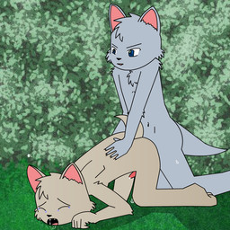 all_fours anal anal_penetration anthro anthro_on_anthro anthro_penetrated anthro_penetrating anthro_penetrating_anthro balls biped bodily_fluids brown_body brown_fur crying cum detailed_background duo erection eyes_closed forced from_behind_position fur genital_fluids genitals grass grey_body grey_fur hand_on_back head_tuft kneeling male male/male male_penetrated male_penetrating male_penetrating_male nude on_ground open_mouth outside outside_sex penetration penis plant precum rape sex shota shrub tapering_penis tears tuft young young_anthro nosantee canid canine canis domestic_dog mammal 1:1 2007 2d_animation animated animated_webp brother_(lore) brothers_(lore) incest_(lore) sibling_(lore)