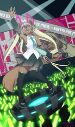 anthro blonde_hair bottomwear brown_body brown_fur clothed clothing cosplay crossdressing crowd electronics femboy footwear fur glowstick group hair holding_object legwear male microphone necktie pigtails raised_arm screen shirt shoes skirt solo stage_lights standing tail tail_under_skirt thigh_highs topwear twintails_(hairstyle) zoom_layer harecandy perx vocaloid hatsune_miku canid canine canis mammal wolf 2021 absurd_res animated hi_res huge_filesize long_playtime loop no_sound webm