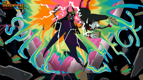 2_horns 5_fingers arms_bent beard big_nose black_clothing black_coat black_eyes black_hair black_hat black_headwear black_horn black_tail black_topwear blue_clothing blue_dress boots bottomwear brown_hair circlet clothed clothed_female clothed_human clothed_humanoid clothed_male clothing coat dress druid duo empty_eyes facial_hair female fingers food footwear frown fully_clothed fully_clothed_human fully_clothed_male fur_trim_(clothing) grey_boots grey_clothing grey_footwear grey_lips hair hat headgear headwear holding_food holding_object holding_sandwich horn light lips long_hair long_tail magic magic_user male midair not_furry open_frown open_mouth pants ponytail portal pupils red_body red_bottomwear red_clothing red_hair_tie red_pants red_skin red_tongue rogue sandwich_(food) shoes stubble tail tan_body tan_skin text thin_tail title title_card tongue toothy_grin topwear tribal_spellcaster white_pupils worried_look inkarat_mittongtare dungeons_and_dragons hasbro oxventure wizards_of_the_coast corazon_de_ballena prudence_(oxventure) horned_humanoid human humanoid mammal tailed_humanoid tiefling 2019 absurd_res adobe_photoshop_(artwork) colored dialogue_in_description digital_drawing_(artwork) digital_media_(artwork) english_description english_text hi_res lighting shaded