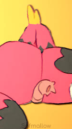 all_fours anal anal_vore anthro anus balls belly belly_jiggle bent_over big_belly big_butt black_ear_tips black_nose black_tail_tip blush blush_lines breasts butt dipstick_ears dipstick_tail duo ear_markings eyes_closed floppy_ears genitals gynomorph gynomorph_pred inside_anus intersex intersex_pred jiggling kneeling markings multicolored_ears open_mouth penis pink_body rear_view sharp_teeth simple_background spread_legs spreading tail tail_markings teeth thick_thighs vore white_balls white_belly yellow_background sofmallow sound_warning bomberman konami liliko_(sofmallow) animate_inanimate living_bomb louie_(bomberman) 2024 animated short_playtime sound webm