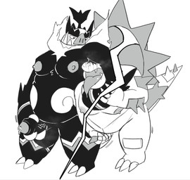 animal_genitalia animal_penis anthro arm_grab armpit_fetish armpit_hair armpit_sniffing balls belly big_belly big_nipples black_nipples bodily_fluids body_hair crocodilian_penis duo genital_fluids genitals hair humanoid_genitalia humanoid_penis male male/male masturbation nipples overweight overweight_anthro overweight_dom overweight_male overweight_sub penile penis penis_touching penises_touching piercing precum sex smelly sniffing submissive submissive_male sweat hidronics nintendo pokemon pokemon_legends_z-a crocodilian generation_9_pokemon mammal mega_emboar mega_evolution mega_feraligatr pokemon_(species) reptile scalie suid suine hi_res