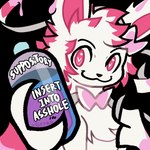 ambiguous_gender feral fur humor pink_body pink_eyes pink_fur ribbons smile solo white_body white_fur blitzdrachin conditional_dnp dr._mario nintendo pokemon eeveelution generation_6_pokemon pokemon_(species) sylveon meme
