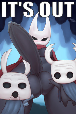 2_horns ambiguous_gender anthro areola balls big_balls big_breasts big_penis biped black_body black_eyes blush blush_lines bodily_fluids breasts cape cape_only cloak clothed clothing dripping empty_eyes fingers genital_fluids genital_focus genitals gesture gynomorph hand_gesture horn huge_penis humanoid_genitalia intersex looking_at_viewer low-angle_view mostly_nude nipples penis pointing precum precum_drip presenting presenting_penis standing stylized_empty_eyes thick_thighs vein veiny_penis weapon weapon_on_back oliversart hollow_knight:_silksong hollow_knight_(franchise) soyjak team_cherry two_soyjaks_pointing hornet_(hollow_knight) the_knight_(hollow_knight) zote_(hollow_knight) arthropod vessel_(species) 2025 2:3 absurd_res hi_res