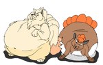 all_fours ambiguous_gender belly big_belly duo feral fur head_tilt looking_at_viewer morbidly_obese morbidly_obese_feral mouth_closed navel nude obese obese_feral on_hind_legs overweight overweight_feral paws sitting smile smiling_at_viewer wide_eyed hectorthewolf nintendo pokemon generation_1_pokemon ninetales pokemon_(species) vulpix 2010