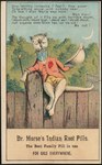 advertisement anthro barefoot biped blue_sky bowler_hat clothing crescent_moon eyewear facial_hair feet fence fur grey_body grey_fur hat headgear headwear holding_cane male monocle moon mustache night on_fence plant poetry rhyme sitting sitting_on_fence sky solo text tree unknown_artist dr._morse's_indian_root_pills domestic_cat felid feline felis mammal 19th_century ancient_art english_text hi_res lithograph_(artwork) traditional_media_(artwork)