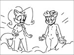 alternate_costume anthro black_border body_swap border clothing clothing_swap duo embarrassed featureless_chest featureless_crotch female flat_chested gloves handwear male multi_tail nude overalls shocked simple_background smoke tail dunnhier1 activision crash_bandicoot_(series) sega sonic_the_hedgehog_(series) coco_bandicoot miles_prower bandicoot canid canine fox mammal marsupial 4:3 black_and_white monochrome