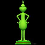 3d_modeling 3d_print anthro fur green_body hair hands_on_hips holidays looking_straight male simple_background smile solo spiky_hair standing the_grinch_(2018) sillytoys christmas dr._seuss how_the_grinch_stole_christmas! illumination_entertainment universal_studios grinch 3d_(artwork) digital_media_(artwork) hi_res