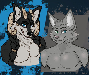 anthro duo male joe_bonecrusher headshot_portrait hi_res portrait
