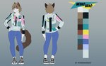 adolescent anthro blue_eyes femboy male neeko_(neeko_neko) solo wide_hips young shakeandbake domestic_cat felid feline felis mammal absurd_res hi_res model_sheet