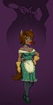 apron breasts cleavage clothed clothing dress duo female footwear gloves handwear high_heels housewife hypnosis latex latex_clothing latex_gloves latex_handwear legwear mind_control pantyhose puppet shoes silhouette stepfordization string sutibaru equid equine horse mammal pony absurd_res hi_res