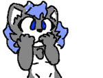balls_outline blue_eyes blue_hair breasts bulge butt detailed_bulge gender_transformation genital_outline genitals hair male solo tail transformation moxxiecd animate_inanimate felid living_clothing mammal pantherine snow_leopard 4:3 animated no_sound short_playtime webm