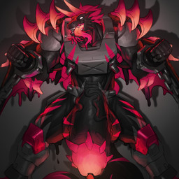 2_horns abs anthro armor balaclava balls big_balls big_penis black_body breastplate cable clothing dark_room facial_spikes gauntlets genitals gloves goo_transformation grin hair handwear horn huge_balls huge_penis humanoid_genitalia humanoid_penis hybrid_genitalia hybrid_penis long_tongue machine male mask penile_spines penis pink_hair pink_horn pink_tongue power_armor schynbalds smile solo spaulder spikes spikes_(anatomy) striped_genitalia striped_penis stripes teeth tongue transformation vambrace vein veiny_penis saberzelgrath saber_zelgrath_(character) felid mammal prehistoric_species saber-toothed_tiger 1:1 2025 absurd_res hi_res