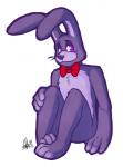 alternate_species anthro anthrofied bow_(feature) bow_tie fur furrification male purple_body purple_fur solo thepipefox five_nights_at_freddy's scottgames bonnie_(fnaf) lagomorph leporid mammal rabbit