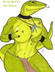 anthro athletic athletic_anthro athletic_female big_breasts breasts crush female group huge_breasts macro micro nipples non-mammal_breasts non-mammal_nipples size_difference solo_focus tail zabraxas sekvra asian_water_monitor human lizard mammal monitor_lizard reptile scalie hi_res