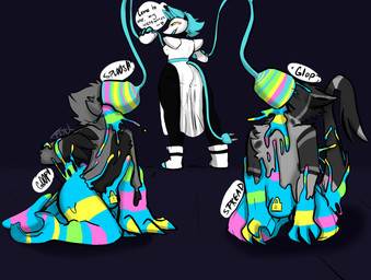 anthro big_butt breasts butt dominant dominant_female dominatrix duo female floating_hands goo_transformation group lock_bulge lock_symbol machine male male/female null_bulge sparklefur symbol tail thick_thighs transformation wide_hips frackhead deltarune kinktober undertale_(series) tasque_manager avian bird cardinal_(bird) darkner felid feline goo_creature mammal oscine passerine robot sergal werewire 2021 absurd_res black_and_white colorful_theme hi_res monochrome sketch sketch_page