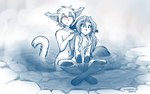 2024 adobe_photoshop_(artwork) anthro arms_in_water assisted_bathing basitin bathing belly bent_arm bent_legs black_body black_fur blue_eyes blush blush_lines canid canine chest_tuft conditional_dnp convenient_censorship crossed_legs digital_media_(artwork) duo ear_tuft extended_arms eyebrows female femboy fluffy fluffy_tail fox fur gloves_(marking) hair half_submerged hand_on_another's_shoulder hand_on_shoulder hi_res holding_object humanoid_hands keidran keith_keiser laura_(twokinds) leg_markings long_hair male male/female mammal markings monochrome navel nude nude_anthro nude_female nude_male partially_submerged personal_grooming red_blush red_fox sitting sitting_in_water sketch social_grooming socks_(marking) spot_color standing standing_in_water steam submerged_arms submerged_legs submerged_tail tail tail_out_of_water tail_tuft tom_fischbach true_fox tuft twokinds washcloth water wide_hips yellow_eyes