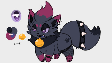 anthro female feral pokeball solo mimiiiiii sketchy_skylar nintendo pokemon fan_character generation_5_pokemon pokemon_(species) zorua 16:9 4k absurd_res hi_res model_sheet widescreen