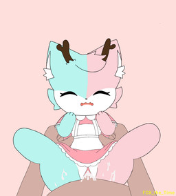 bodily_fluids circle_eyebrows cum cum_in_vagina cum_inside eyebrows female genital_fluids young young_female fox_the_time pixile_studios super_animal_royale deer mammal