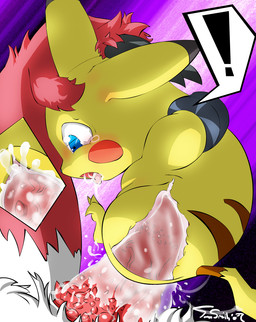 2_claws 3_toes arms_tied back_markings biped black_claws blue_eyes blush bodily_fluids bodily_fluids_in_pussy bound brown_body brown_fur brown_markings brown_tail claws clitoris cum cum_in_vagina cum_inside cum_on_penis cutaway dark_pupils dipstick_ears dominant drooling duo ear_markings erection exclamation_point faceless_character faceless_male facial_markings feet female female_penetrated feral feral_on_feral feral_penetrated feral_penetrating feral_penetrating_feral finger_claws fur genital_fluids genitals grey_ears grey_nose hands_behind_back head_grab head_markings internal iris larger_dom larger_feral larger_male light_body light_fur light_pussy light_tongue male male/female male_penetrating male_penetrating_female markings monotone_genitals monotone_penis multicolored_body multicolored_ears multicolored_fur multicolored_tail nude open_mouth penetration penile penile_penetration penile_spines penis penis_in_vagina pink_clitoris pink_tongue pupils purple_background red_body red_cheeks red_fur red_markings red_penis saliva sex simple_background size_difference small_pupils smaller_female smaller_feral smaller_penetrated speech_bubble tail tears thick_fur toes tongue tongue_out two_tone_body two_tone_ears two_tone_fur two_tone_tail vaginal vaginal_penetration vulva white_body white_fur year yellow_body yellow_ears yellow_face yellow_fur yellow_tail yellow_vulva conditional_dnp insomniacovrlrd nintendo pokemon generation_1_pokemon generation_3_pokemon mammal pikachu pokemon_(species) rodent zangoose 2007 digital_media_(artwork) signature