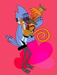 adult_on_young age_difference anthro blush bodily_fluids clothed clothing duo eyes_closed french_kissing hat headgear headwear held_up kissing male male/male sweat young igotdragons camp_lazlo cartoon_network regular_show lazlo mordecai_(regular_show) avian bird blue_jay corvid haplorhine jay_(bird) mammal monkey new_world_jay oscine passerine primate hi_res