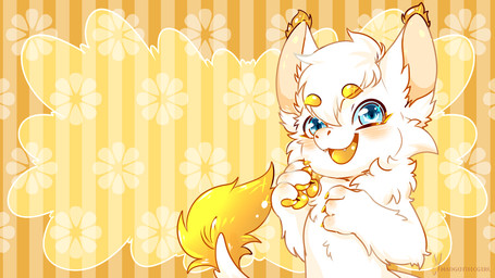 anthro chibi fur hair looking_at_viewer male open_mouth simple_background smile solo white_body white_fur madgothicgirl mythology kailith_(kailithkayda) dragon furred_dragon furred_scalie mythological_creature mythological_scalie scalie 16:9 digital_media_(artwork) hi_res widescreen