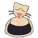 anthro big_breasts black_bra black_clothing black_outline black_underwear bodily_fluids bra breasts cleavage clothed clothing drooling eyes_closed female fur markings mole_(marking) outline overweight overweight_anthro overweight_female saliva simple_background solo tan_body tan_fur underwear whiskers white_background cassicat cassi_cat_(cassicat) domestic_cat felid feline felis mammal 1:1 2023 bust_portrait cel_shading digital_media_(artwork) portrait shaded trans_(lore) trans_woman_(lore)