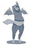 belly bottomwear clothing male navel pants pregnant pregnant_male solo stretching sweater topwear cudacore vin_the_bat blue_and_white hi_res monochrome