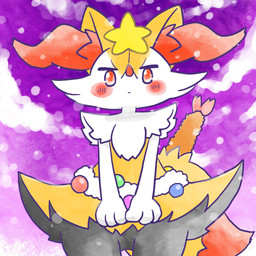 ambiguous_anthro ambiguous_gender anthro biped blush blush_stickers dipstick_tail featureless_crotch food front_view hands_together holidays looking_at_viewer looking_down looking_down_at_viewer low-angle_view markings mouth_closed object_in_tail ornament shrimp_(food) simple_background snout solo standing star tail tail_markings annyui0611 christmas nintendo pokemon braixen canid generation_6_pokemon mammal pokemon_(species) 1:1 2023 digital_drawing_(artwork) digital_media_(artwork) hi_res japanese_description portrait three-quarter_portrait translated_description