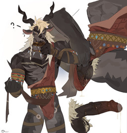 abs anthro ball_tuft balls bulge claws erection foreskin genitals hair horn humanoid_genitalia humanoid_penis looking_at_viewer male male_anthro penis pose presenting presenting_penis pubes solo text tuft tangbaow afk_arena afk_journey lilith_games nazrik_(afk_journey) deer mammal artist_name colored detailed digital_drawing_(artwork) digital_media_(artwork) hi_res shaded signature