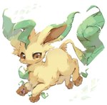 ambiguous_gender brown_eyes feral fur looking_at_viewer pawpads paws simple_background solo tail yellow_body yellow_fur ineka nintendo pokemon eeveelution generation_4_pokemon leafeon pokemon_(species) 2024 hi_res