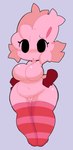 anthro big_breasts black_eyes blush breasts clothing featureless_breasts female genitals legwear legwear_only looking_at_viewer pink_body plump_labia pussy solo sleepysous lagomorph leporid mammal rabbit