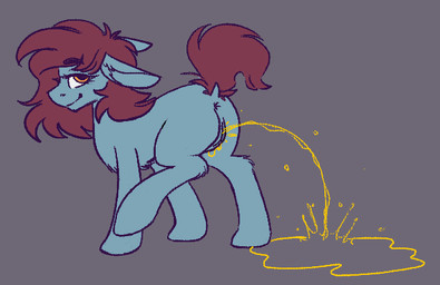 anus bodily_fluids female feral genital_fluids genitals peeing simple_background solo urine vulva watersports thirstbbawoo friendship_is_magic hasbro my_little_pony equid equine horse mammal pony animated