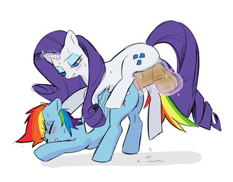 anal anal_penetration blush bodily_fluids dildo dildo_insertion duo female female/female feral horn magic penetration sex sex_toy sex_toy_insertion sweat wings miskaris228 friendship_is_magic hasbro my_little_pony mythology rainbow_dash_(mlp) rarity_(mlp) equid equine mammal mythological_creature mythological_equine pegasus unicorn absurd_res hi_res