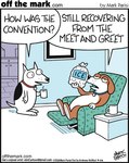 ambiguous_gender anthro dialogue duo humor icepack sitting standing text mark_parisi off_the_mark canid canine canis domestic_dog mammal 2024 comic english_text